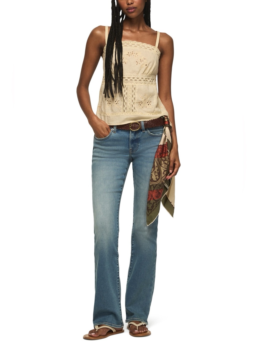 Lucky Brand Sweet Mid Rise Medium Blue Bootcut Jeans, size 6/28